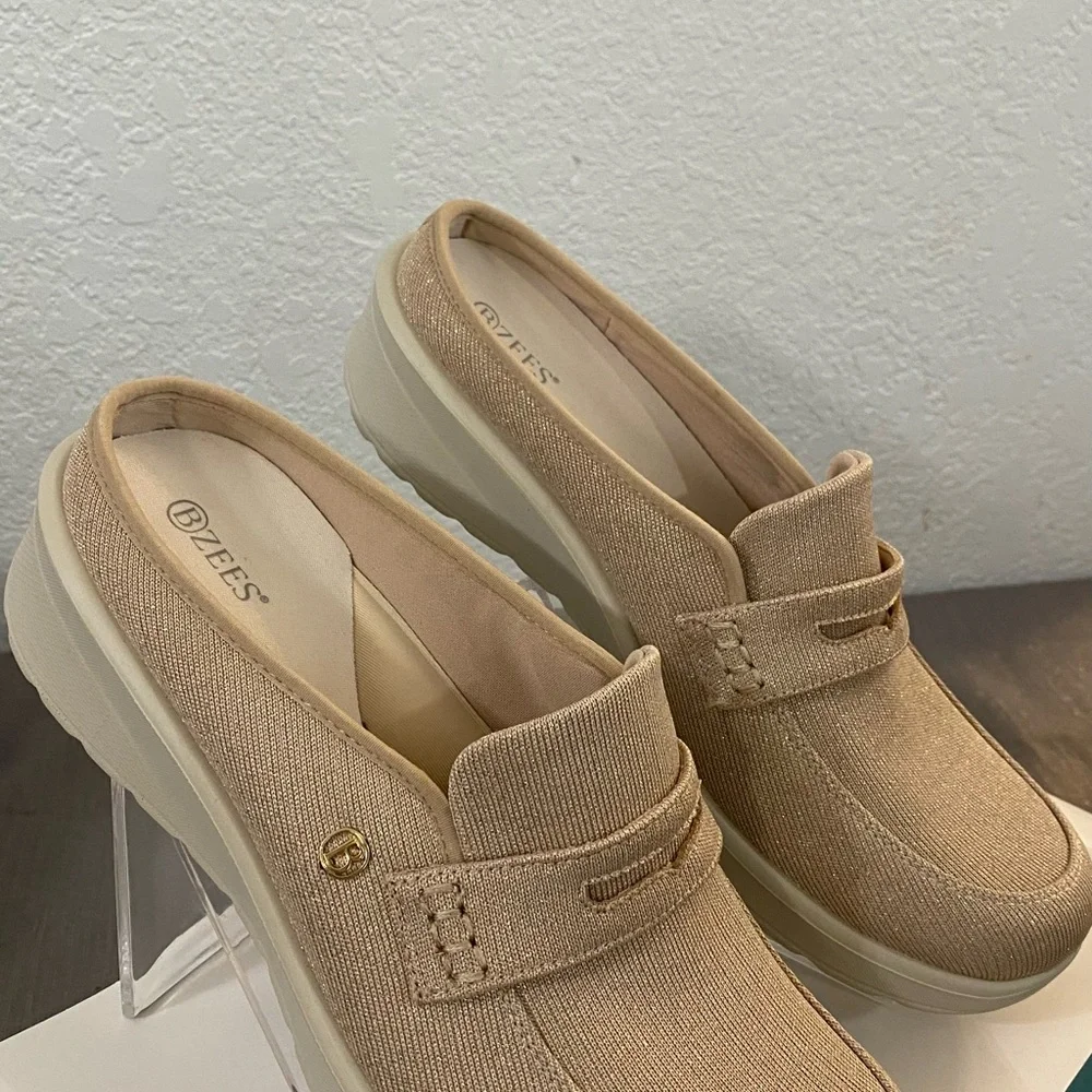 Bzees Women's Beige Loafers - Picture 2 of 5